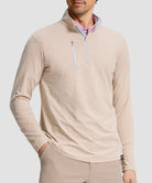 Quarter Zip Golf Pullover With Chest Pocket