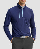 Quarter Zip Golf Pullover With Chest Pocket