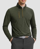 Quarter Zip Golf Pullover With Chest Pocket