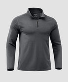 Contrast Color Quarter-Zip Fleece Pullover