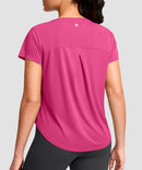 Cross-over Pleated Short Sleeve