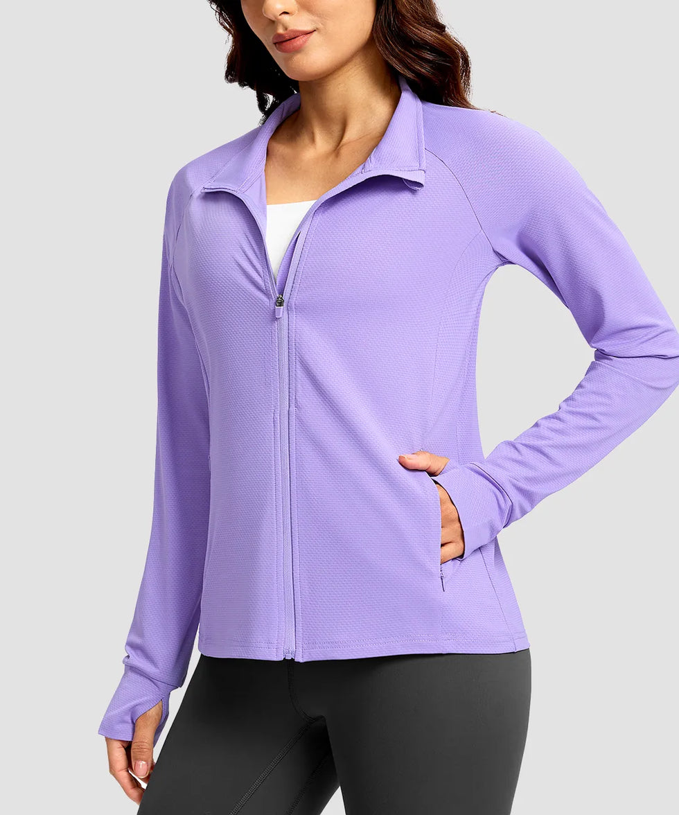 UV Protection Zip Up 4 Pockets Jacket