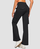 High Waist 6 Pockets Cargo Flare Leggings