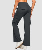 High Waist 6 Pockets Cargo Flare Leggings