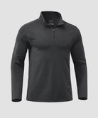 Contrast Color Quarter-Zip Fleece Pullover