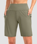 Flat High Waist Bermuda Short 9''