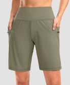 Flat High Waist Bermuda Short 9''