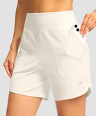 High Rise Pull-on Shorts 6''
