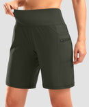 Flat High Waist Bermuda Short 9''