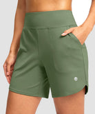 High Rise Pull-on Shorts 6''