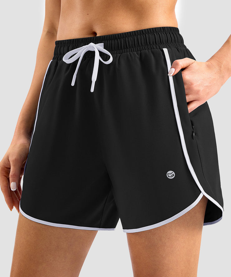 Contrast Slit Lined Shorts 5''