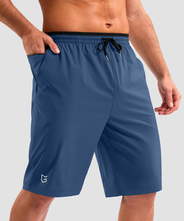 Contrast Zipper Pocket Shorts 11''