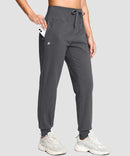Slim Fit Zip Pockets Thermal Joggers