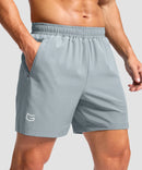 Elastic Waist Zipper Pockets Shorts 5''/7''/9''