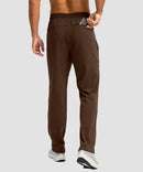 Fleece-Lined Zip Pockets Stretch Tapered Pants