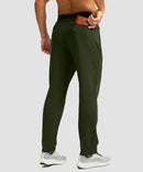 Fleece-Lined Zip Pockets Stretch Tapered Pants