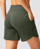 High Rise Pull-on Shorts 6''