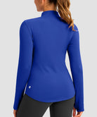 Mock Neck Zip Pockets Fleece Long Sleeve