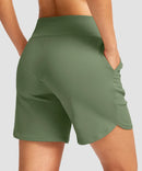 High Rise Pull-on Shorts 6''