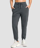 Slim Fit Zip Pockets Thermal Joggers