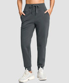 Slim Fit Zip Pockets Thermal Joggers