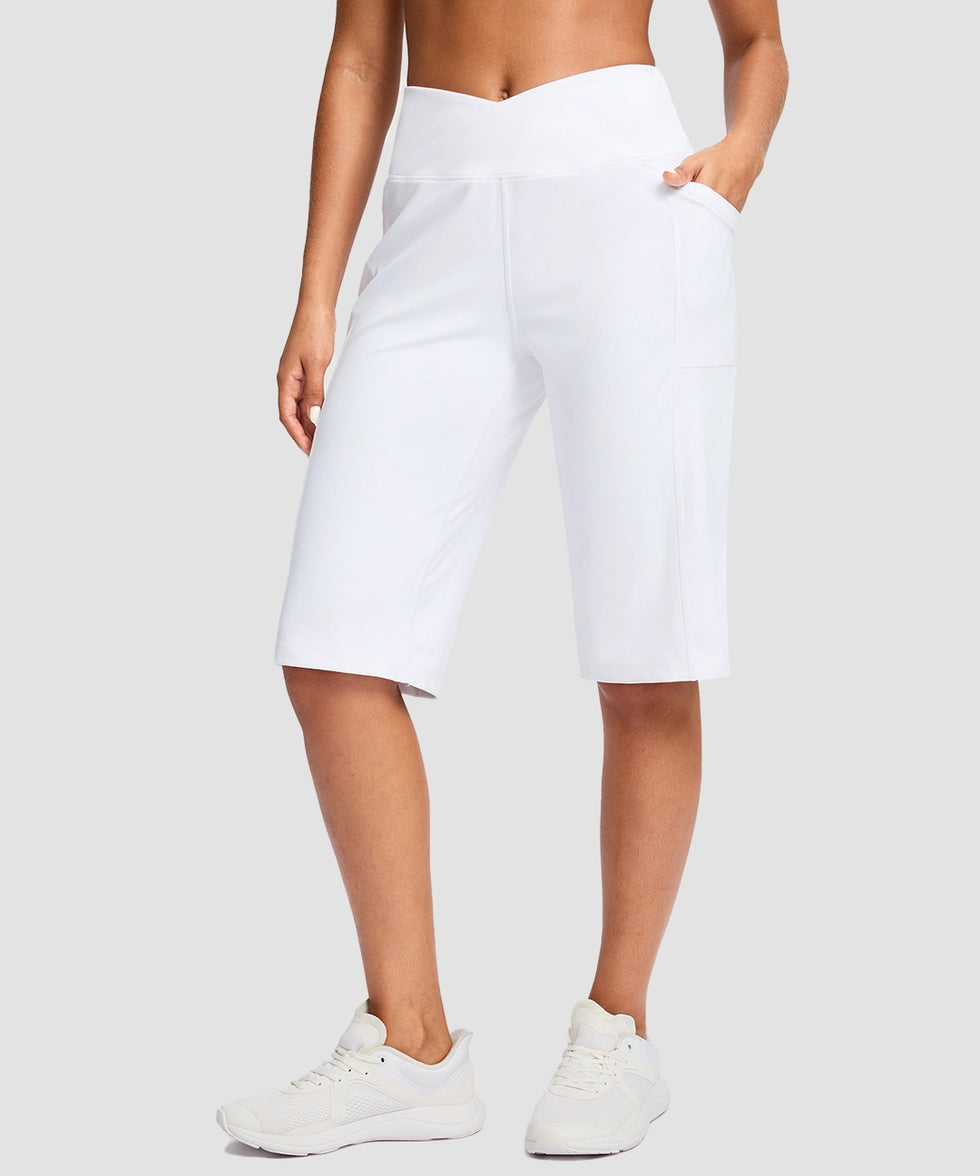 V-waist With Pockets Bermuda Short 14''