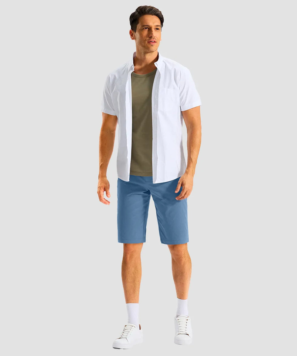 Lightweight Button-up Golf Shorts 11''