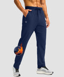 Fleece-Lined Zip Pockets Stretch Tapered Pants
