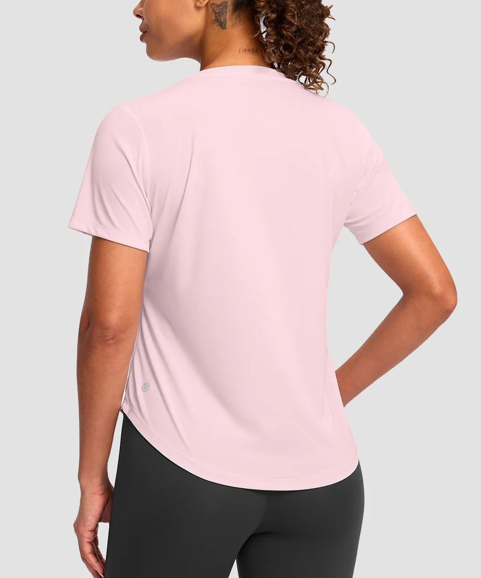 UV Protection V Neck Short Sleeve