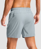 Elastic Waist Zipper Pockets Shorts 5''/7''/9''