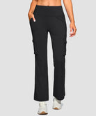 High Waist 6 Pockets Cargo Flare Leggings