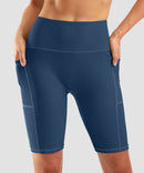 High Waist Pockets Lined Short 9''