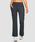 High Waist 6 Pockets Cargo Flare Leggings