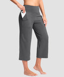 High Waist Wide Leg Capri