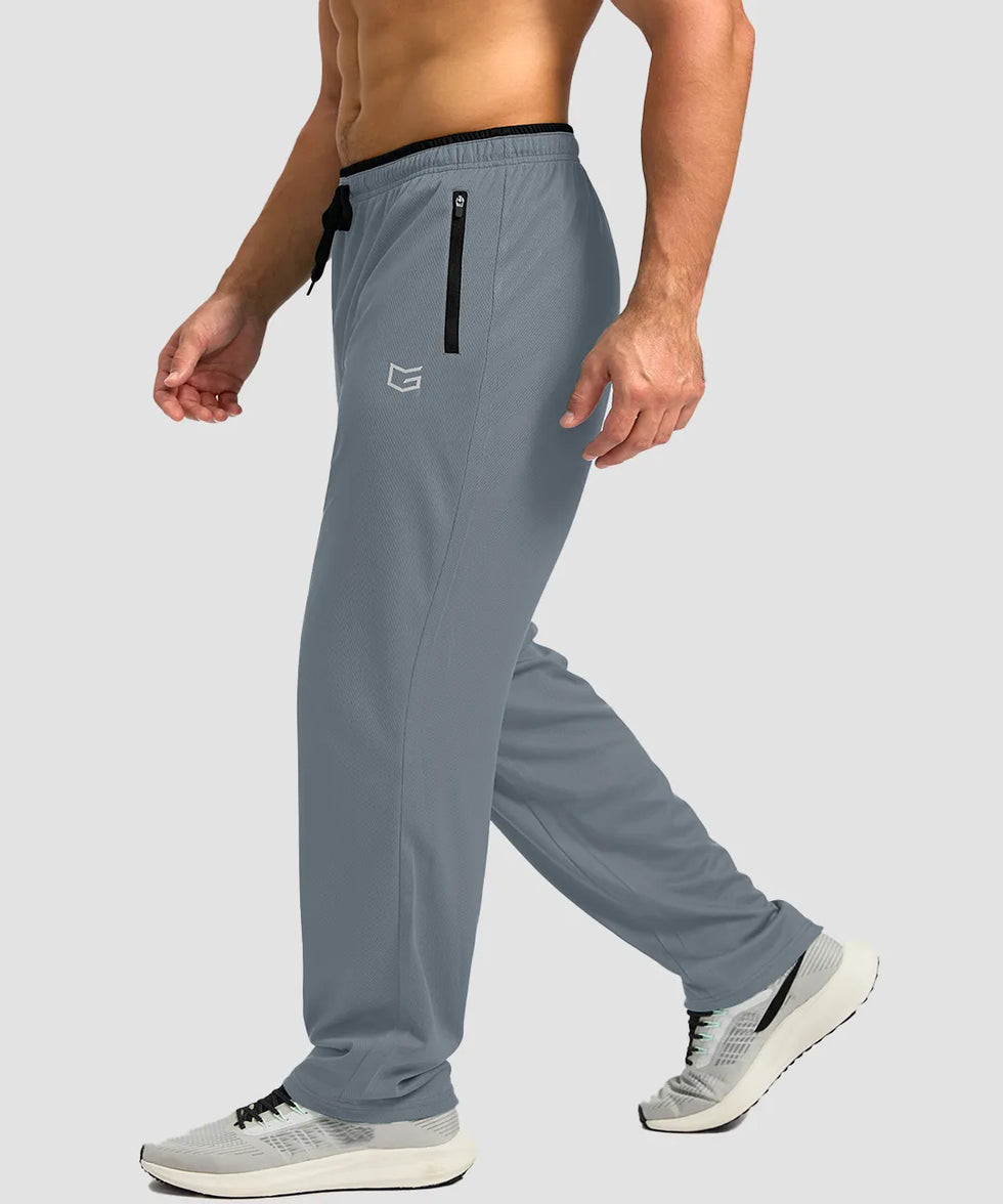 Mesh Zip Pockets Sweatpants