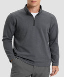 Contrast Color Quarter-Zip Fleece Pullover