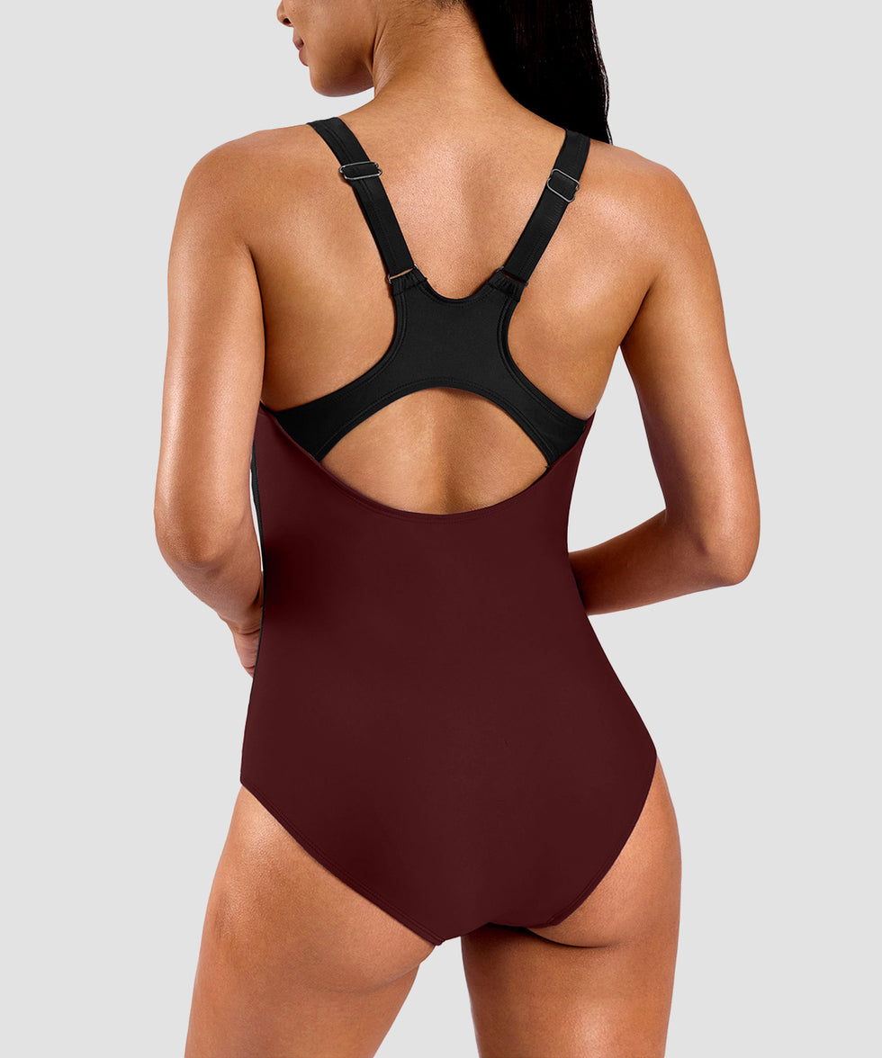 Racerback Padded One-piece Swimsuit