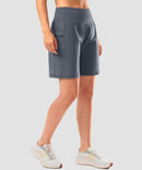 Flat High Waist Bermuda Short 9''