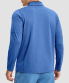 Contrast Color Quarter-Zip Fleece Pullover