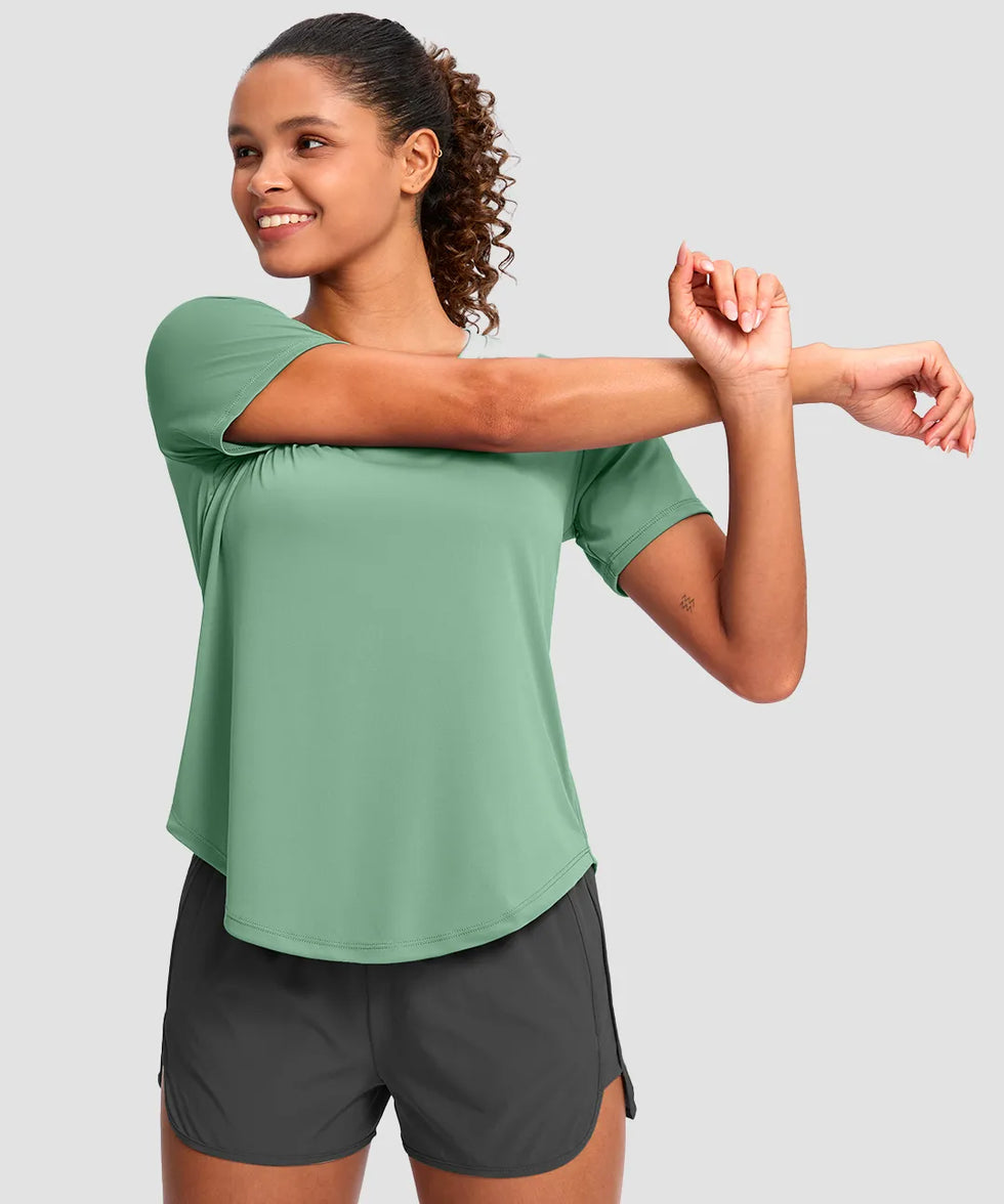 UV Protection V Neck Short Sleeve