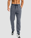 Fleece-Lined Zip Pockets Stretch Tapered Pants