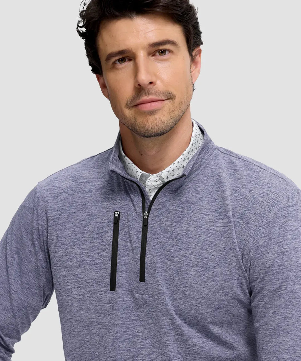 Quarter Zip Golf Pullover With Chest Pocket