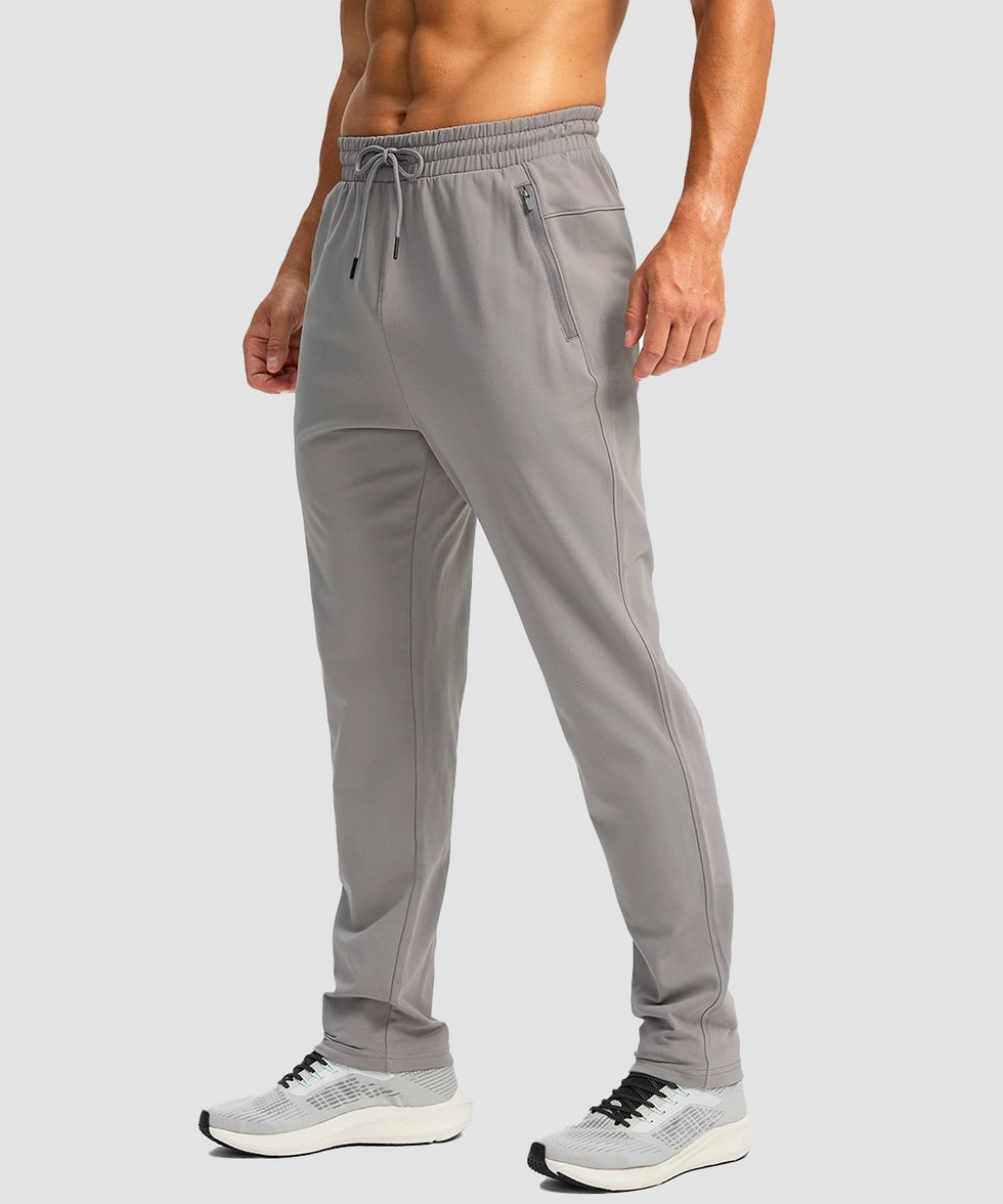 Fleece-Lined Zip Pockets Stretch Tapered Pants