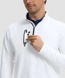 Quarter Zip Golf Pullover With Chest Pocket