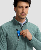 Quarter Zip Golf Pullover With Chest Pocket