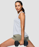 Reflective Back Curved Hem Tank
