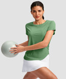 Cross-over Pleated Short Sleeve
