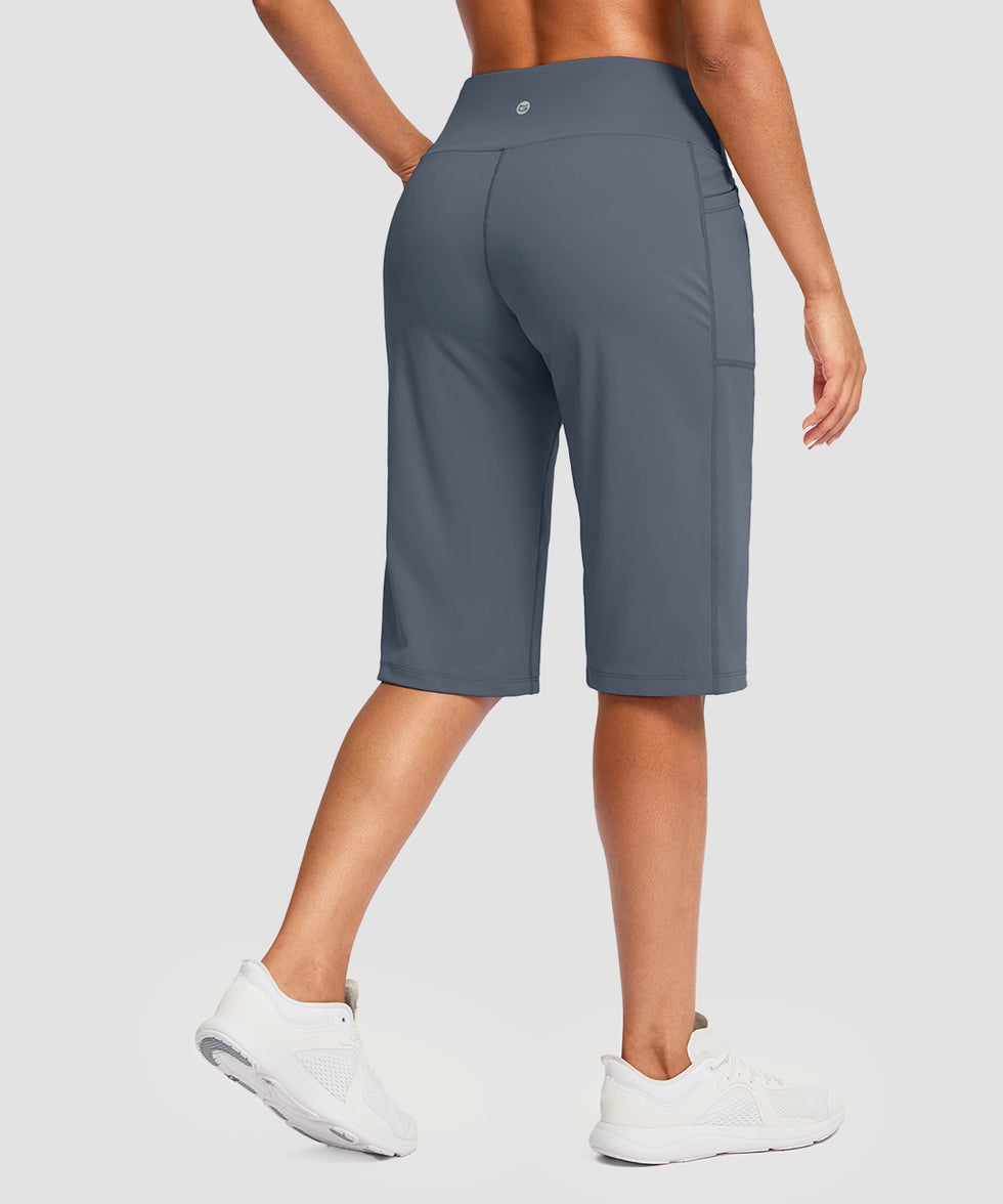 V-waist With Pockets Bermuda Short 14''