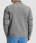 Contrast Color Quarter-Zip Fleece Pullover