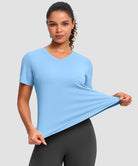 UV Protection V Neck Short Sleeve